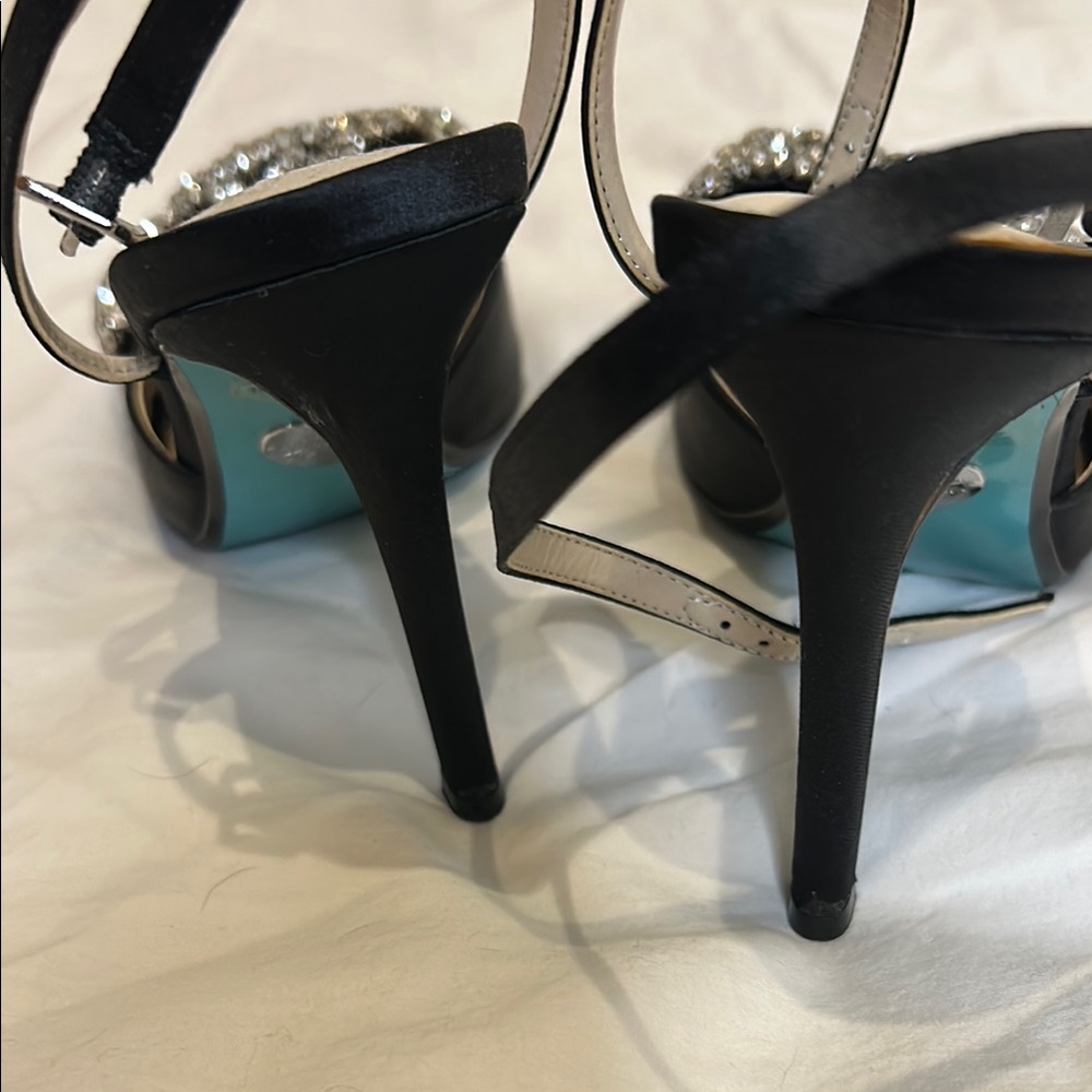 Heidi Black and Silver Women's Heels by Betsey Johnson - Picture 4 of 6